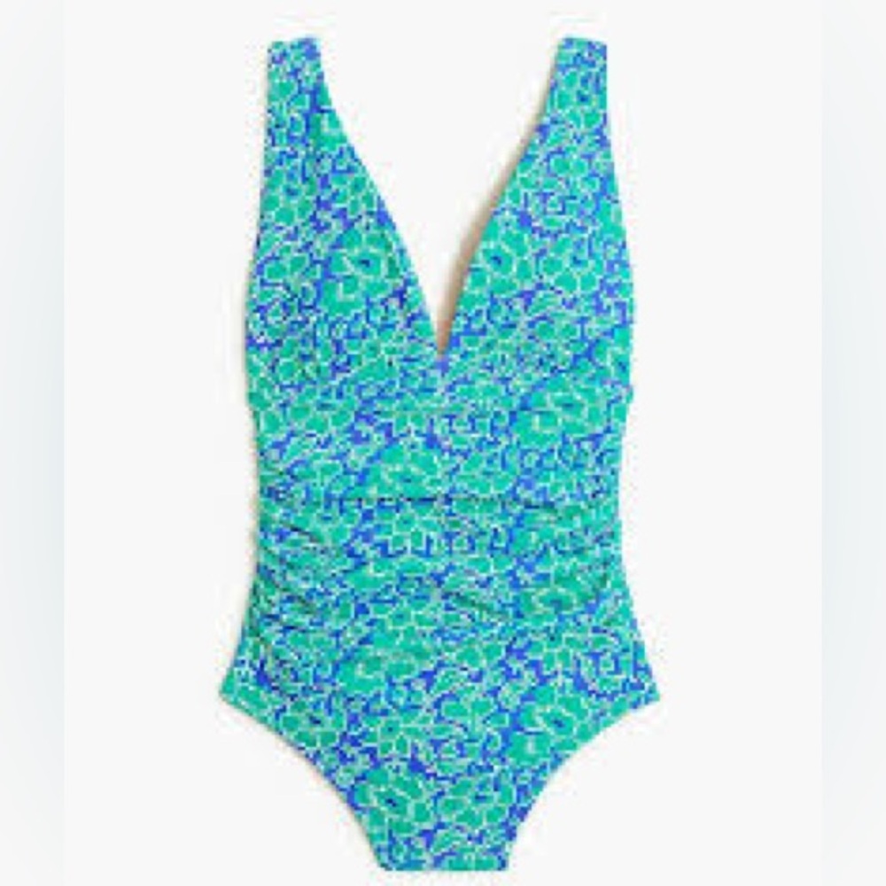 J. Crew Ruched V-neck Swimsuit NWT